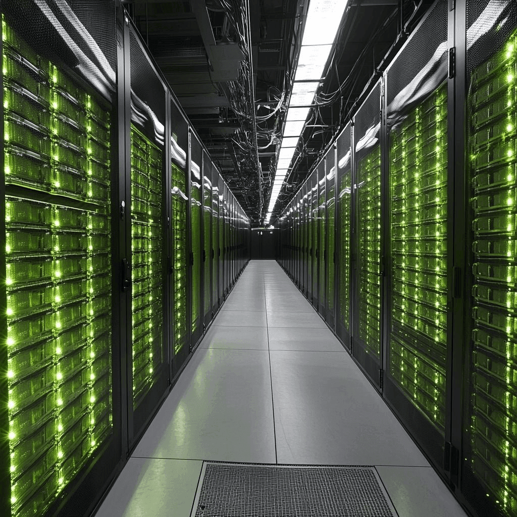 GPU datacenter rack aisle